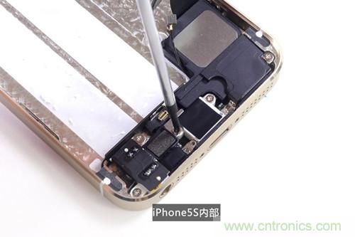 土豪金iPhone 5S拆解：內部結構升級，維修難度增加