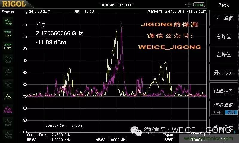 使用頻譜分析儀和近場探頭測量微波爐的電磁輻射泄漏