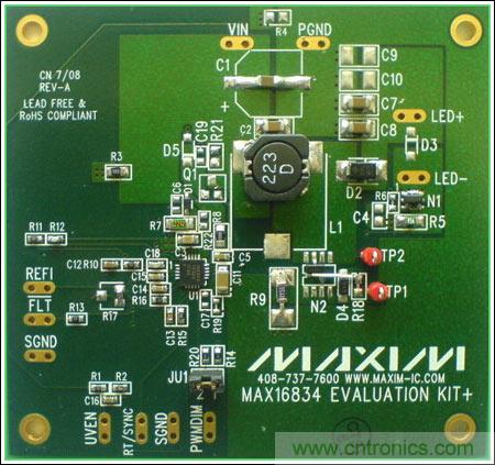 采用MAX16834設(shè)計buck-boost LED驅(qū)動器